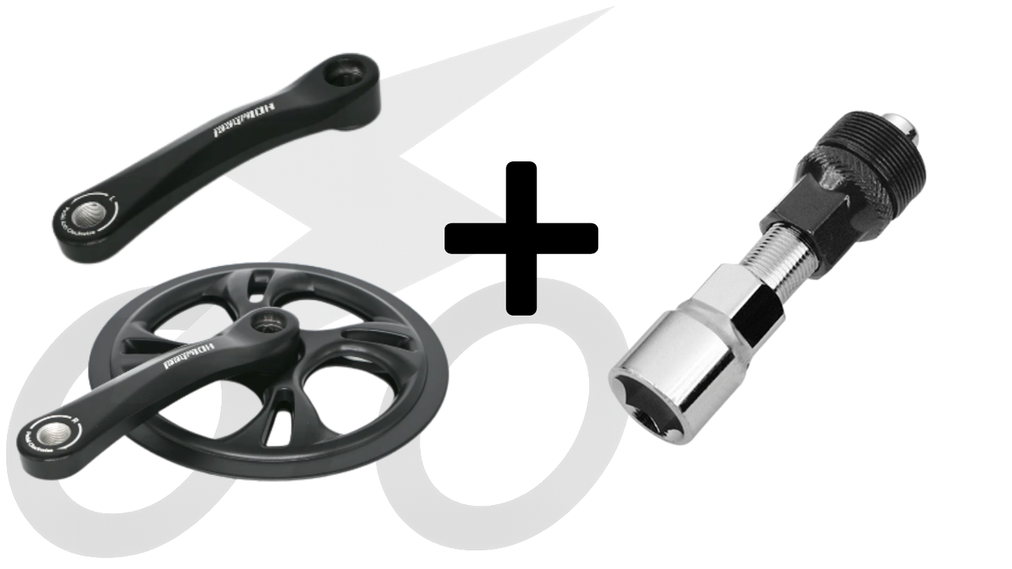 Crankset (links + rechts) + Cranktrekker