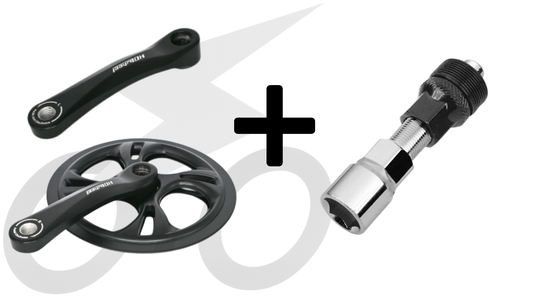 Crankset (links + rechts) + Cranktrekker